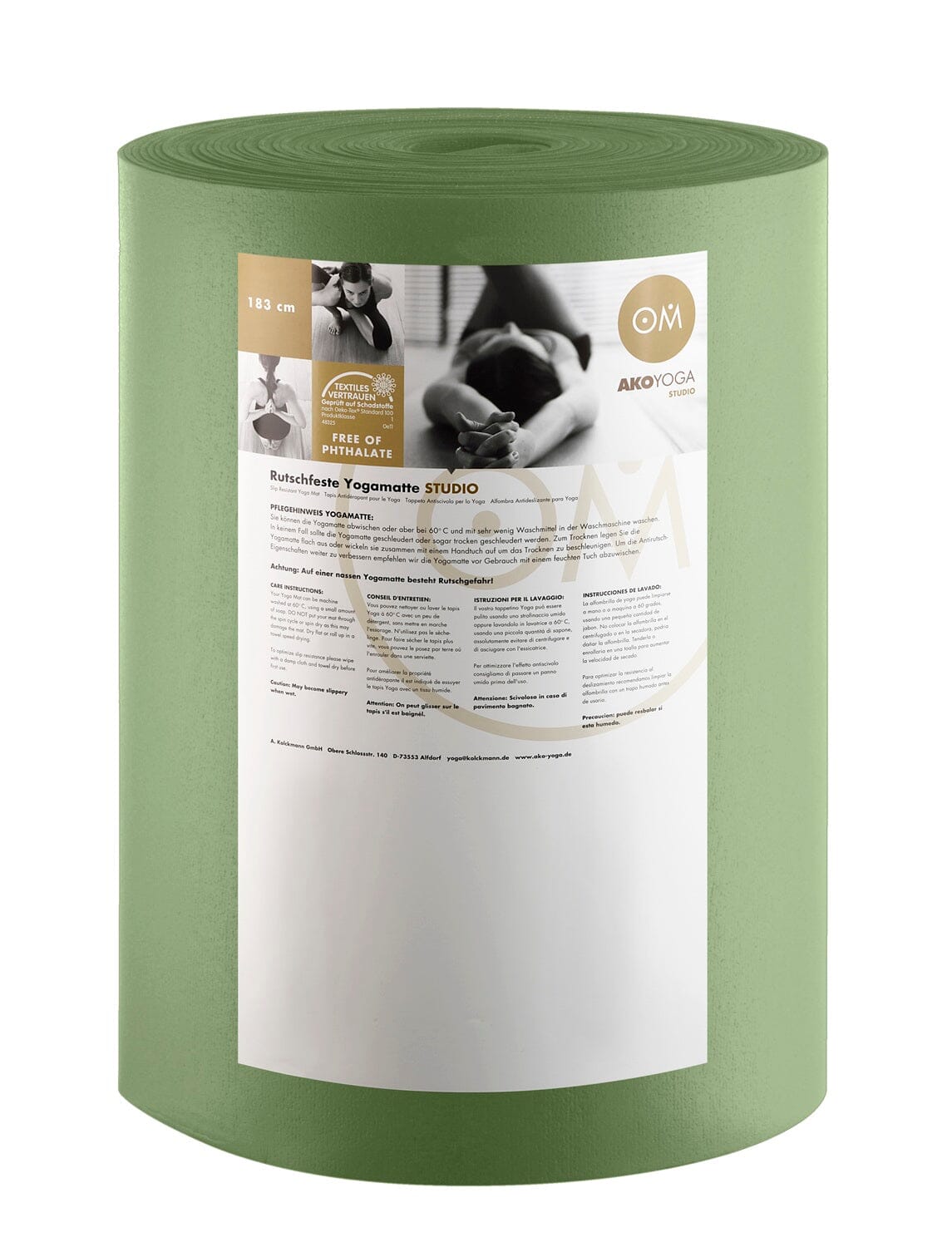 Rollenware Yogamatte Premium olivgrün 30 m x 60 cm x 3 mm 