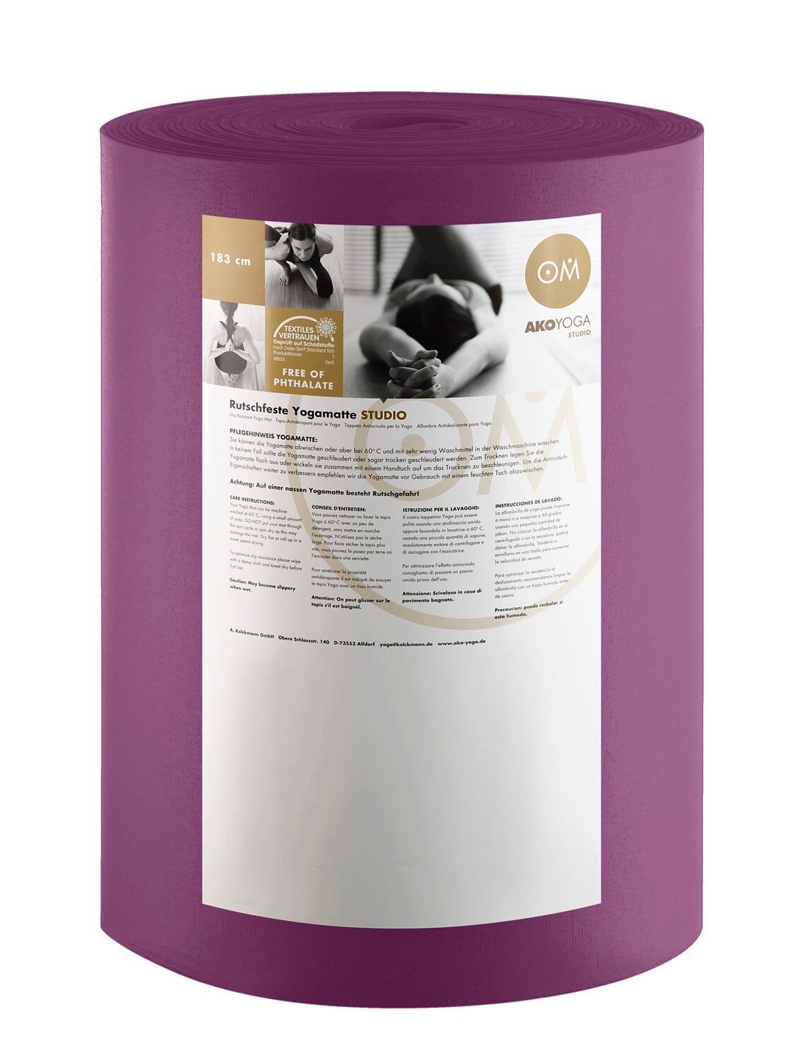 Rollenware Yogamatte Premium pflaumenlila 30 m x 60 cm x 3 mm 