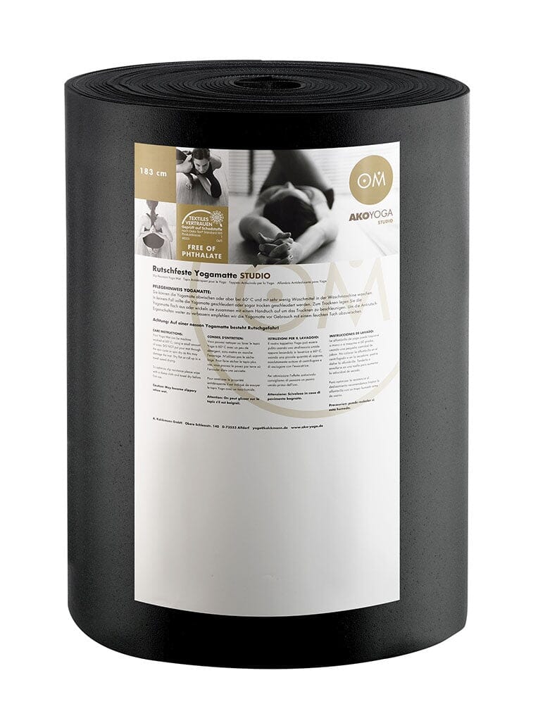 Rollenware Yogamatte Premium schwarz 30 m x 60 cm x 3 mm 