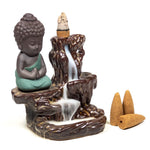 Rückfluss Weihrauchbrenner Wasserfall 12 x 9 x 7 cm Kleiner Buddha 