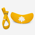 Sommer Yogaset Yogakissen Halbmond + Yogagurt gelb dotter 