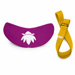 Sommer Yogaset Yogakissen Halbmond + Yogagurt gelb magenta 