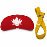 Sommer Yogaset Yogakissen Halbmond + Yogagurt gelb rot 