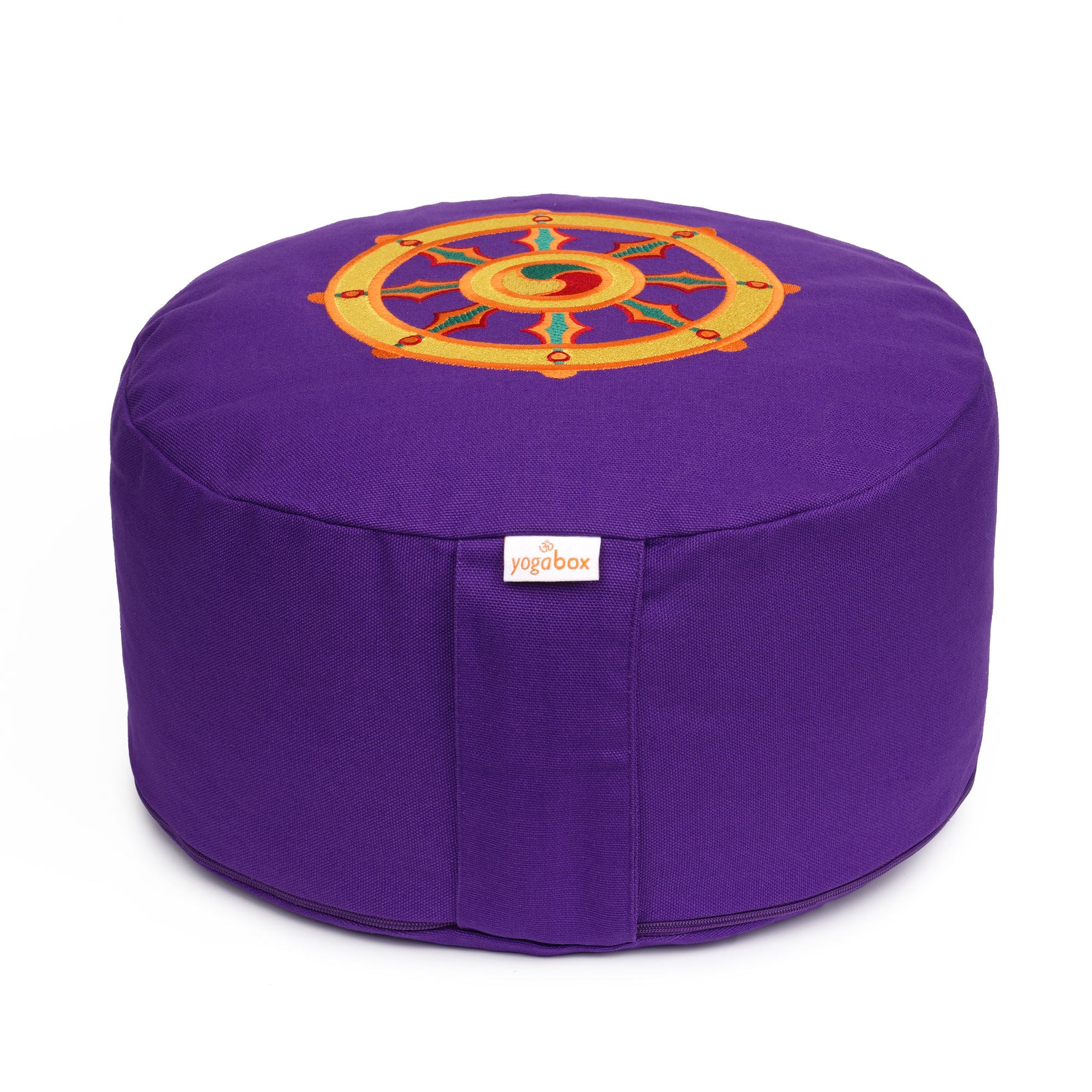 Meditationskissen Glückssitz® Rondo Dharmarad violett 33 x 33 x 15 cm Buchweizenschalen