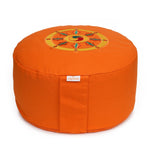Meditationskissen Glückssitz® Rondo Dharmarad orange 33 x 33 x 15 cm Buchweizenschalen