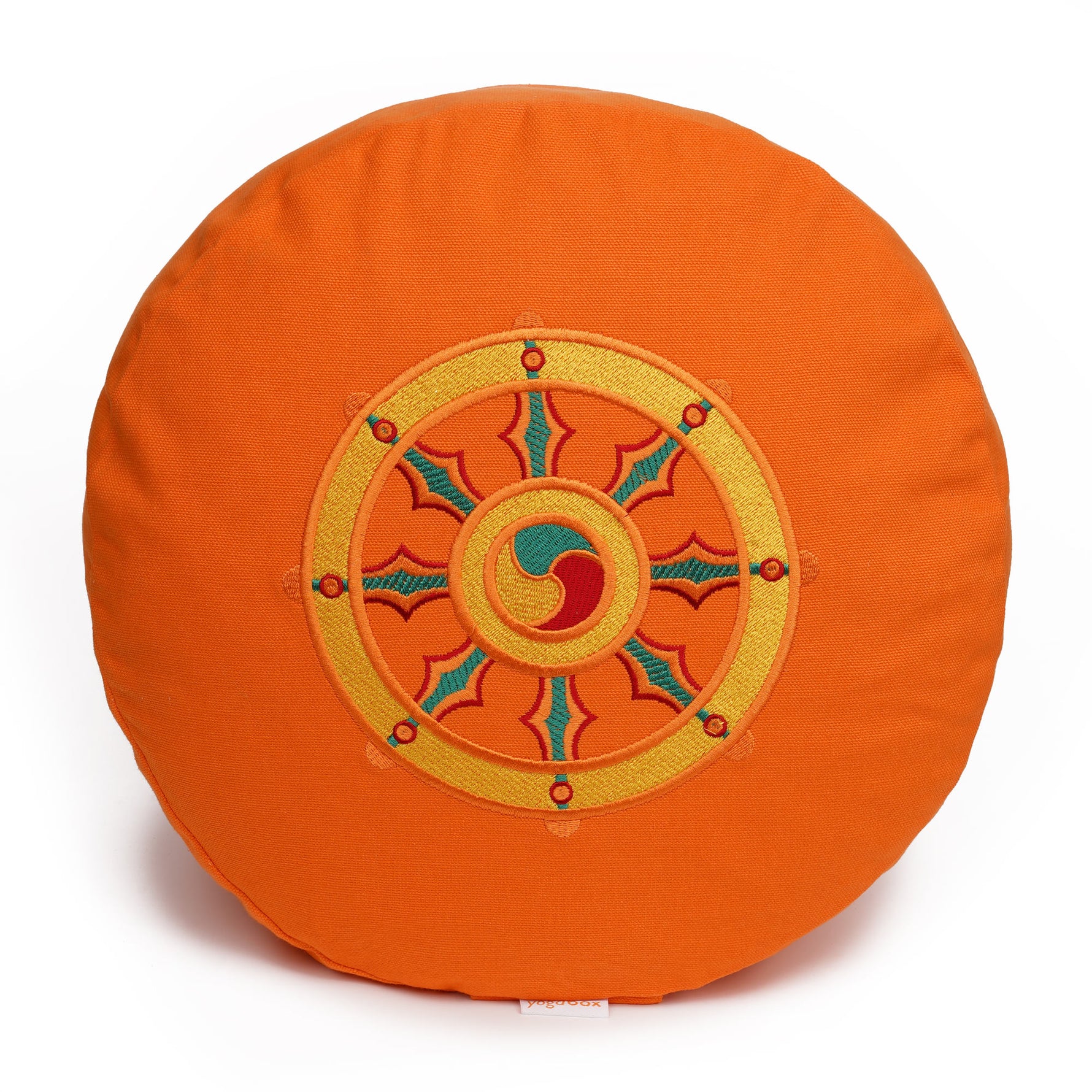 Meditationskissen Glückssitz® Rondo Dharmarad orange 33 x 33 x 15 cm Buchweizenschalen