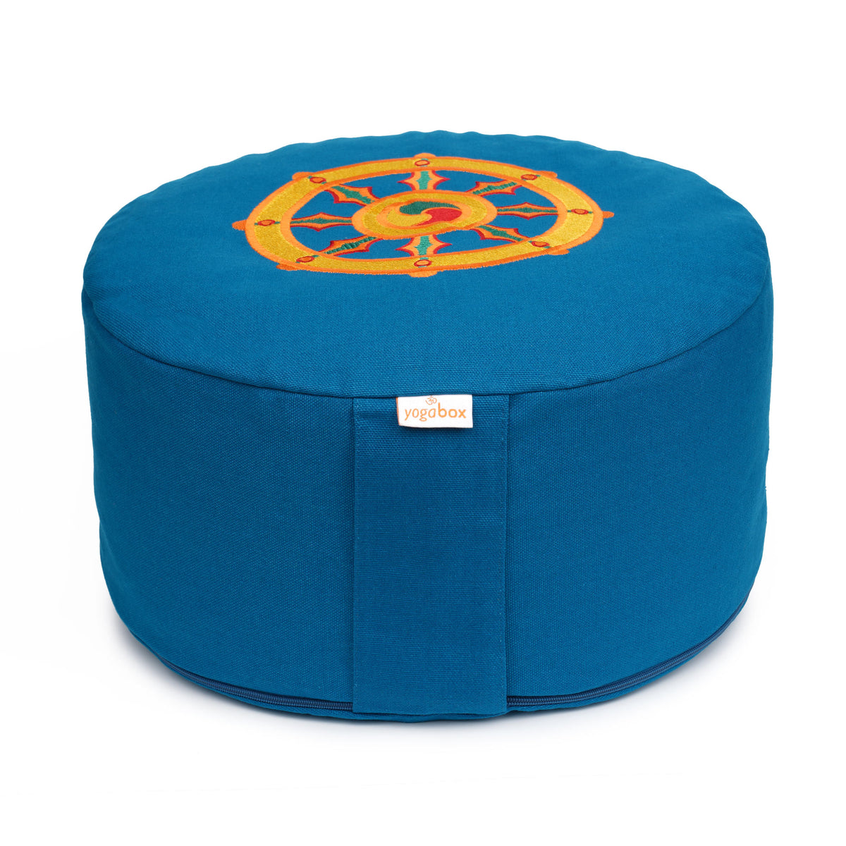 Meditationskissen Glückssitz® Rondo Dharmarad petrol 33 x 33 x 15 cm Buchweizenschalen
