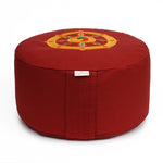 Meditationskissen Glückssitz® Rondo Dharmarad bordeaux 33 x 33 x 15 cm Buchweizenschalen