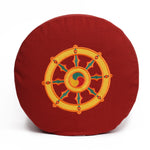Meditationskissen Glückssitz® Rondo Dharmarad bordeaux 33 x 33 x 15 cm Buchweizenschalen