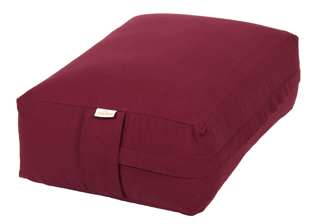 VIPASSANA Kissen XL aubergine Buchweizenschalen 45 x 33 x 14 cm