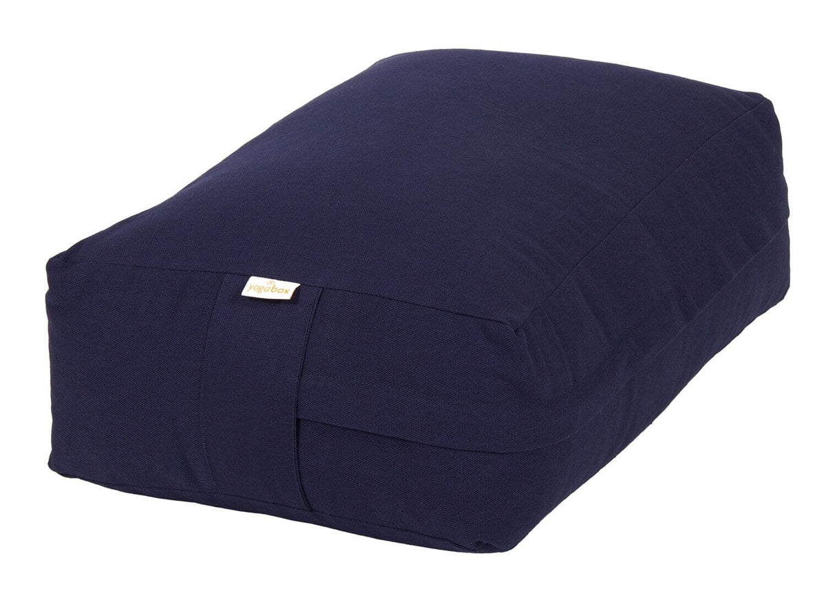 VIPASSANA Kissen XL dunkelblau Buchweizenschalen 45 x 33 x 14 cm