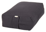 VIPASSANA Kissen XL grau Buchweizenschalen 45 x 33 x 14 cm