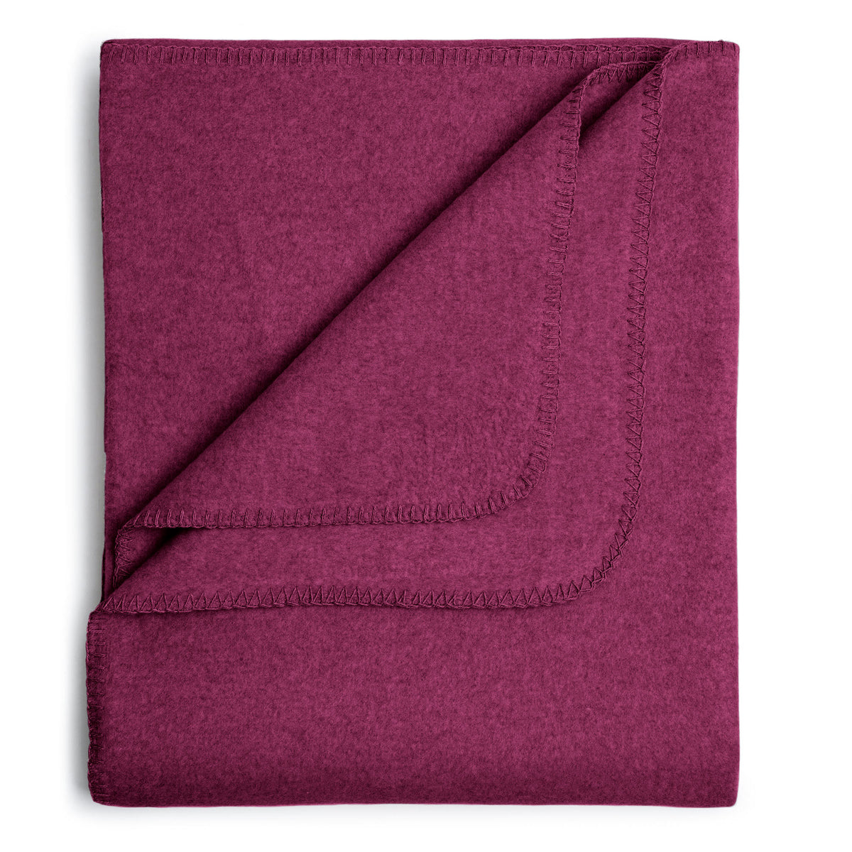 Flauschige Kinder Baumwolldecke - regional hergestellt bordeaux 100 x 150 cm