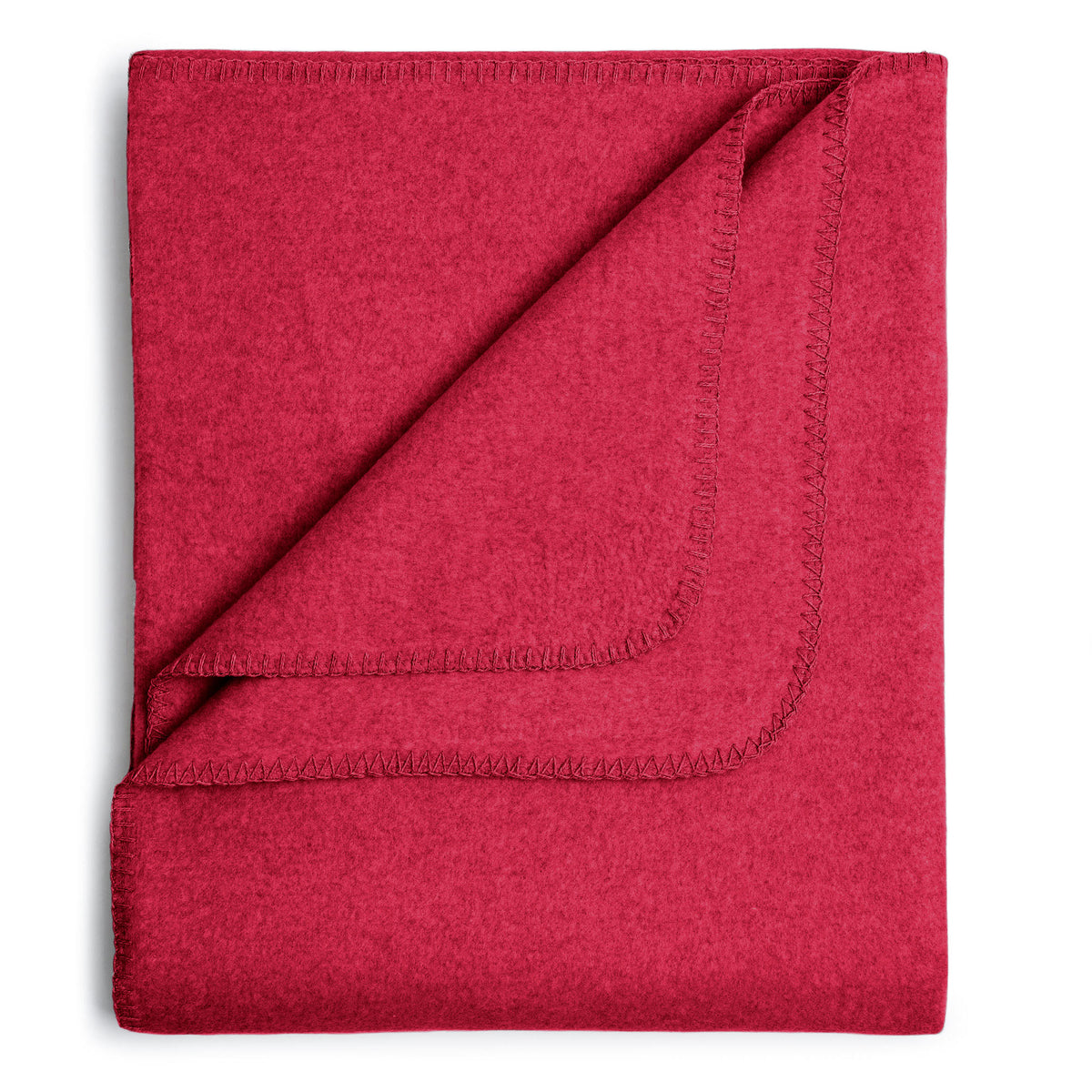 Flauschige Kinder Baumwolldecke - regional hergestellt rot 100 x 150 cm
