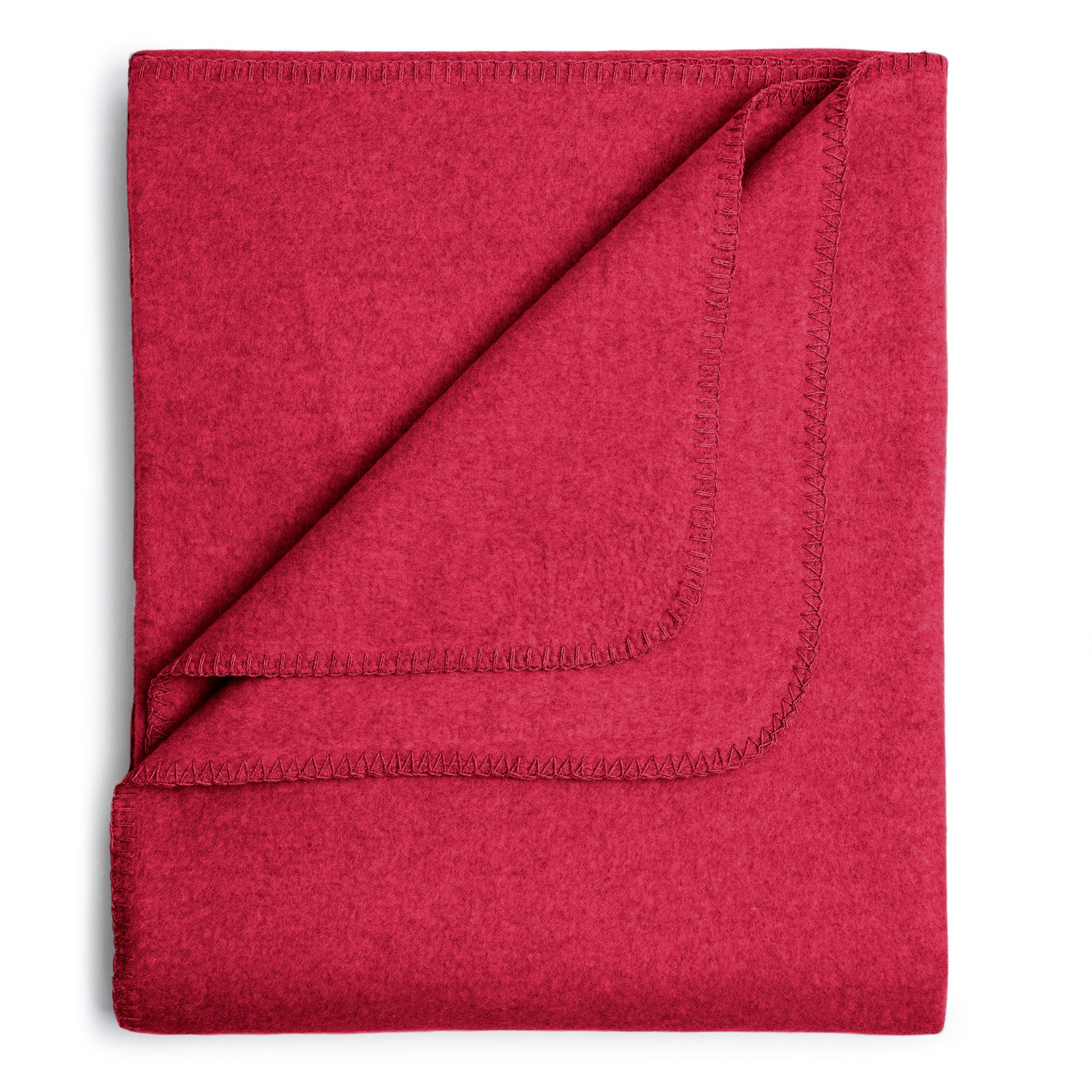 Flauschige Kinder Baumwolldecke - regional hergestellt rot 100 x 150 cm