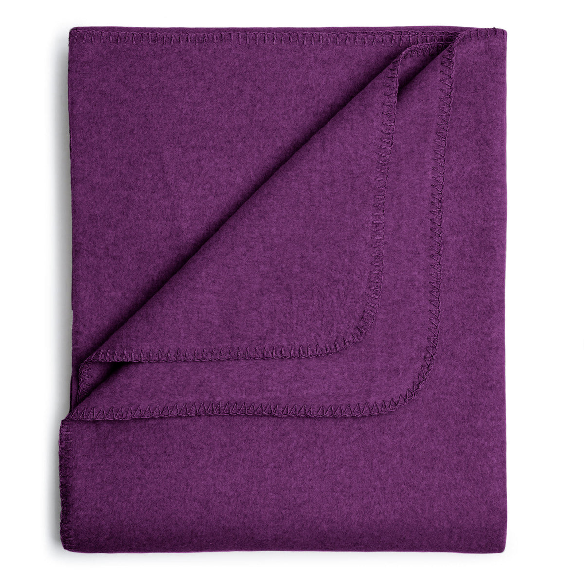 Flauschige Kinder Baumwolldecke - regional hergestellt aubergine 100 x 150 cm