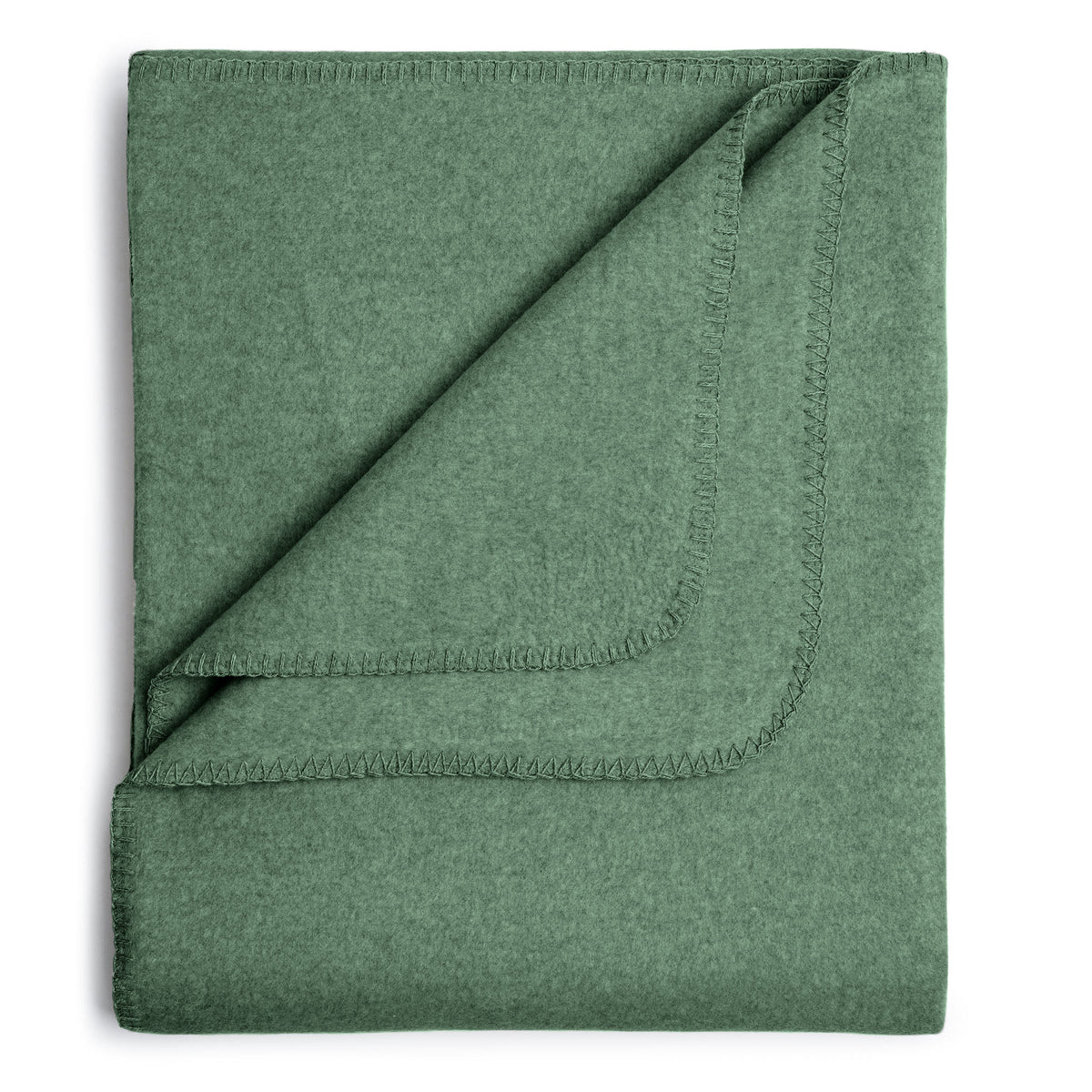 Flauschige Kinder Baumwolldecke - regional hergestellt forestgreen 100 x 150 cm