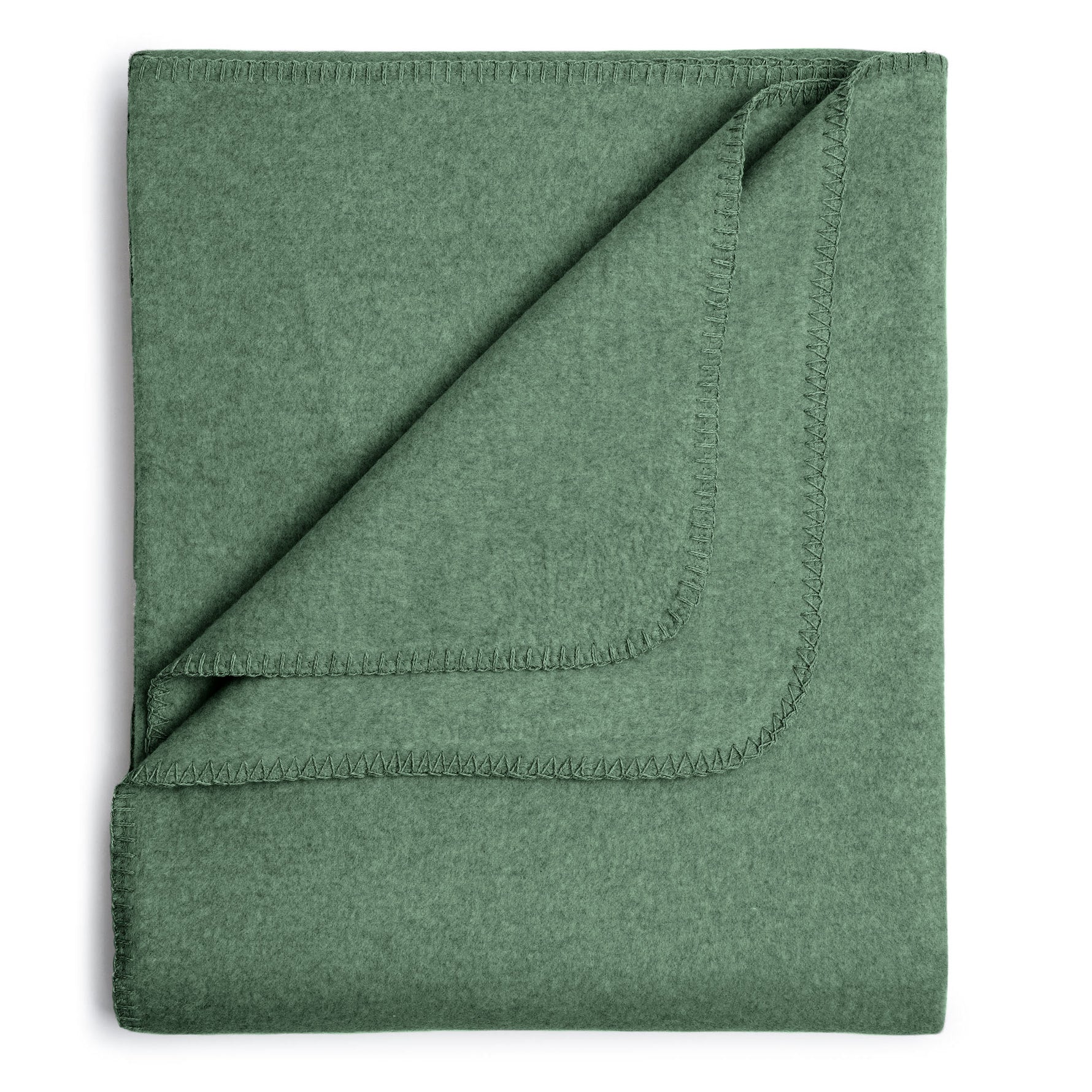 Flauschige Kinder Baumwolldecke - regional hergestellt forestgreen 100 x 150 cm