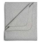 Flauschige Kinder Baumwolldecke - regional hergestellt grau melange 100 x 150 cm