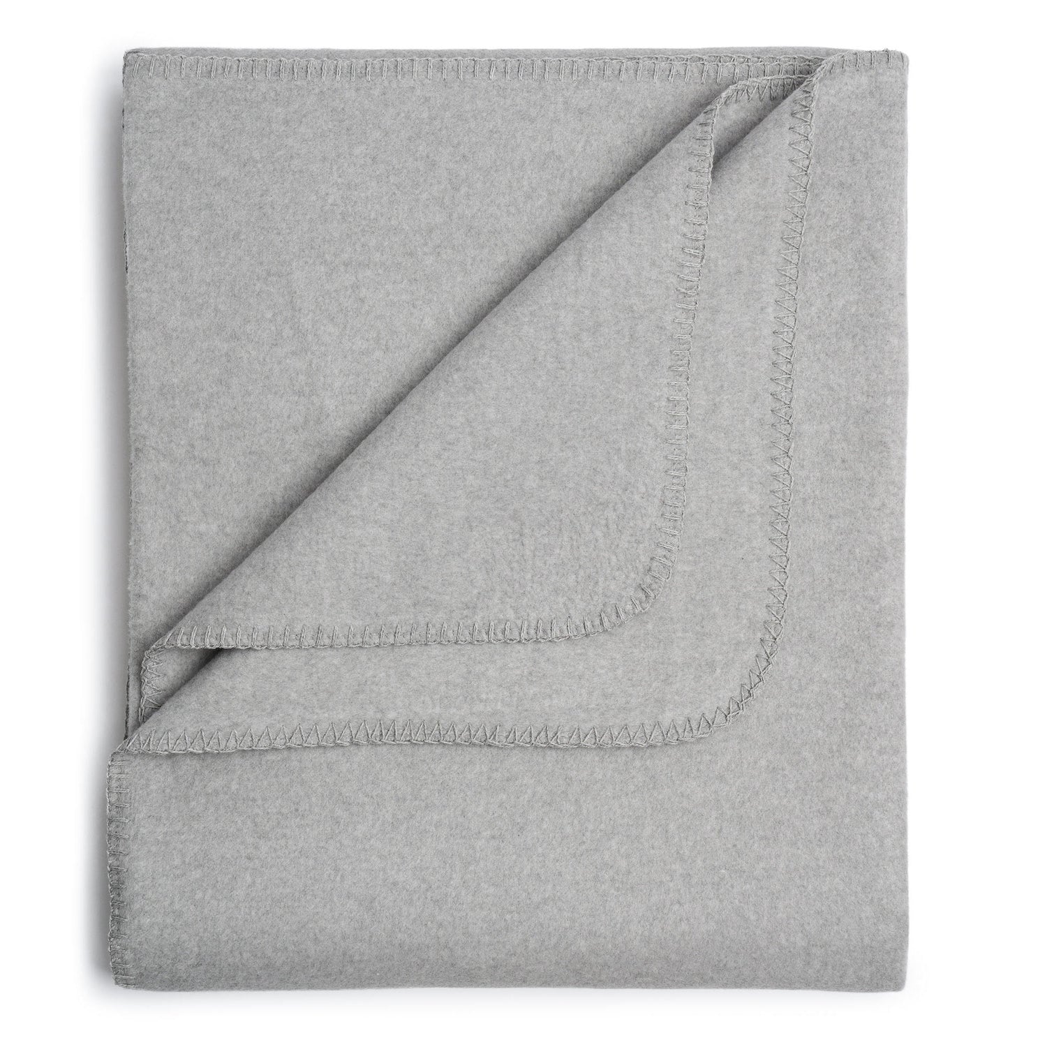 Flauschige Kinder Baumwolldecke - regional hergestellt grau melange 100 x 150 cm