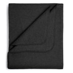 Flauschige Kinder Baumwolldecke - regional hergestellt schwarz 100 x 150 cm