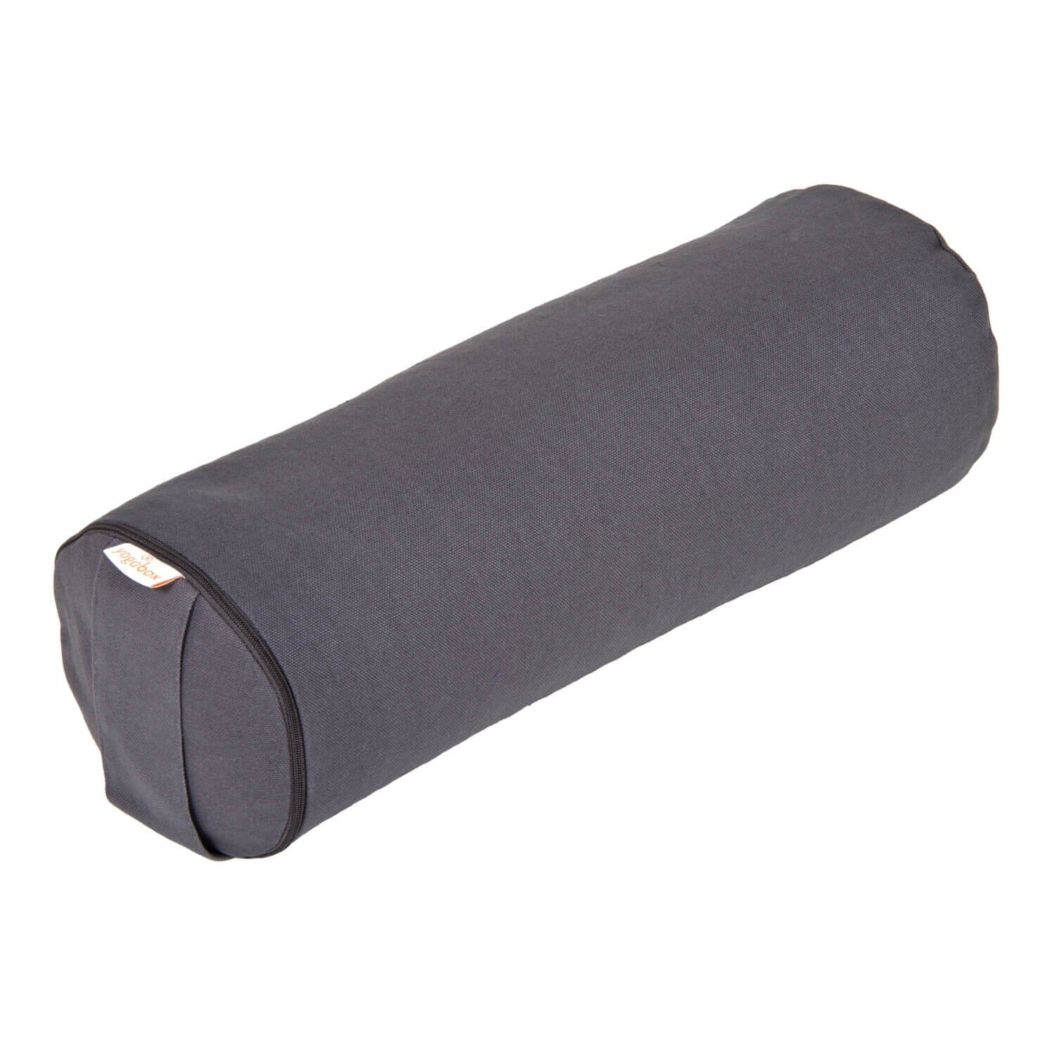 Yoga MINI BOLSTER / Nackenrolle BASIC grau 38 x 15 x 15 cm Buchweizenschalen