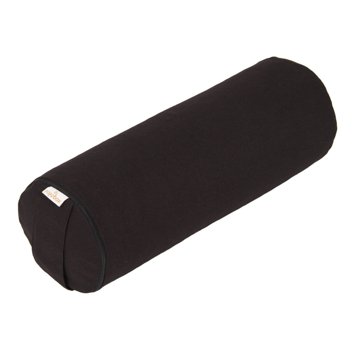 Yoga MINI BOLSTER / Nackenrolle BASIC schwarz Buchweizenschalen 38 x 15 x 15 cm