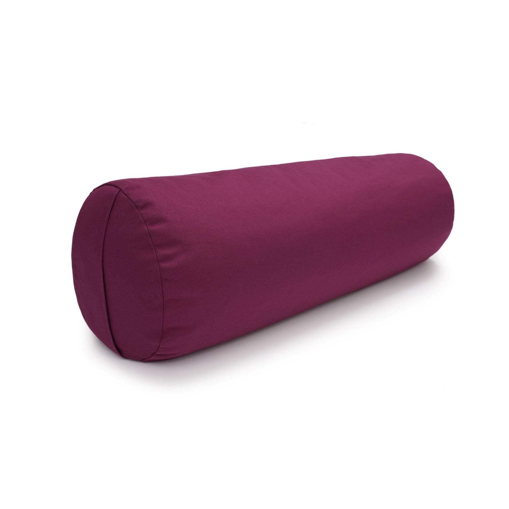 Yoga und Pilates Bolster / Yogarolle D - regional hergestellt aubergine Buchweizenschalen 65 x 22 x 22 cm