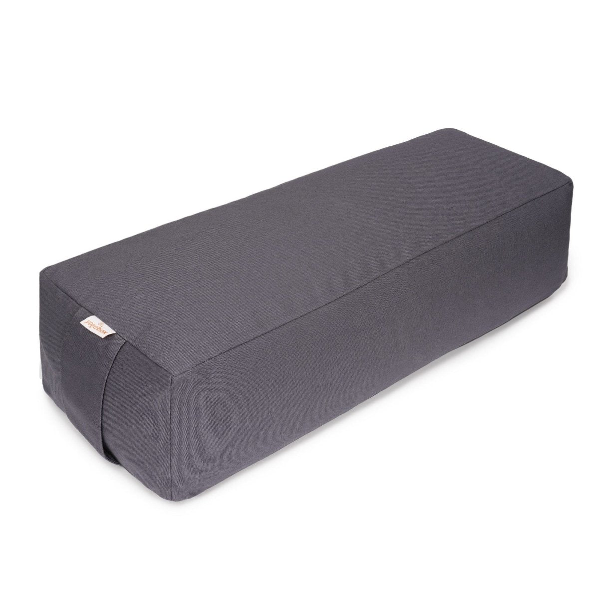 Yoga und Pilates Rechteckbolster BASIC grau 60 x 20 x 14 cm Buchweizenschalen