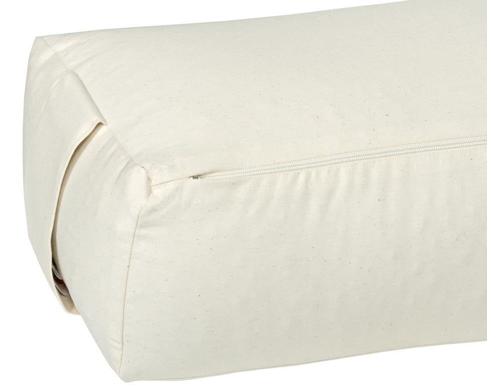 Yoga und Pilates Rechteckbolster D - regional hergestellt natur 60 x 20 x 14 cm Buchweizenschalen