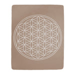 Yogadecke Blume des Lebens - regional hergestellt hermelin / natur 150 x 200 cm 