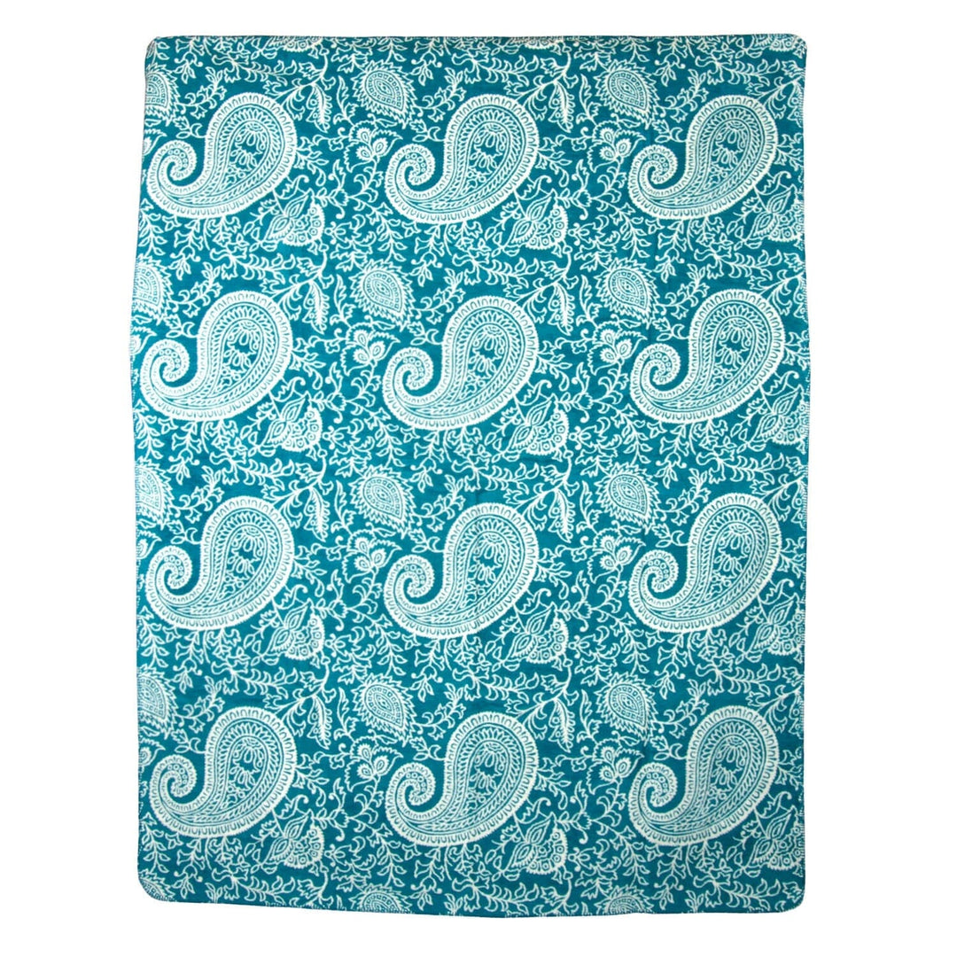 Yogadecke PAISLEY petrol / natur 150 x 200 cm