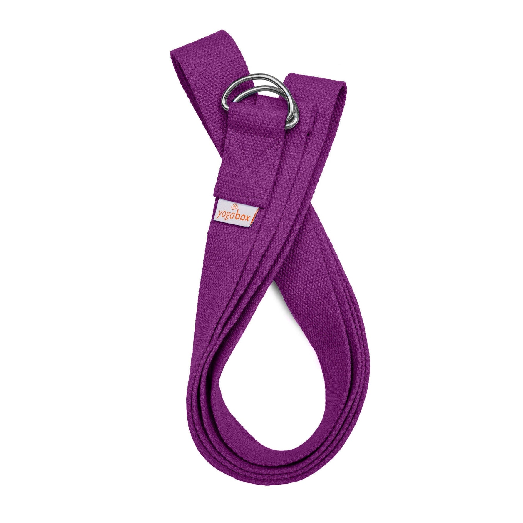 Yogagurt BASIC mit Verschluss aus zwei D-Ringen aubergine 2,0 m 