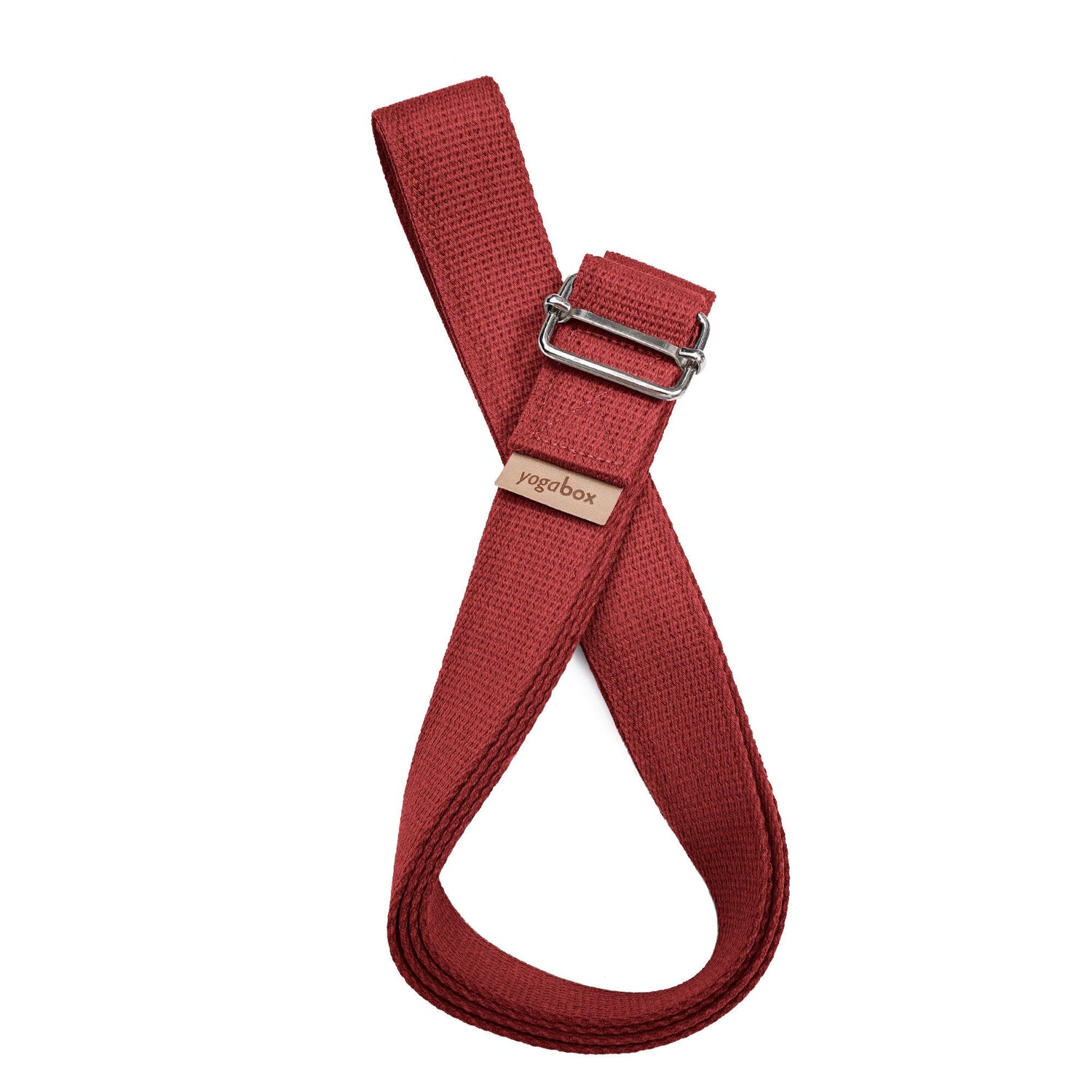 Yogagurt mit Metall Schiebeverschluss - regional hergestellt bordeaux 3,0 m 