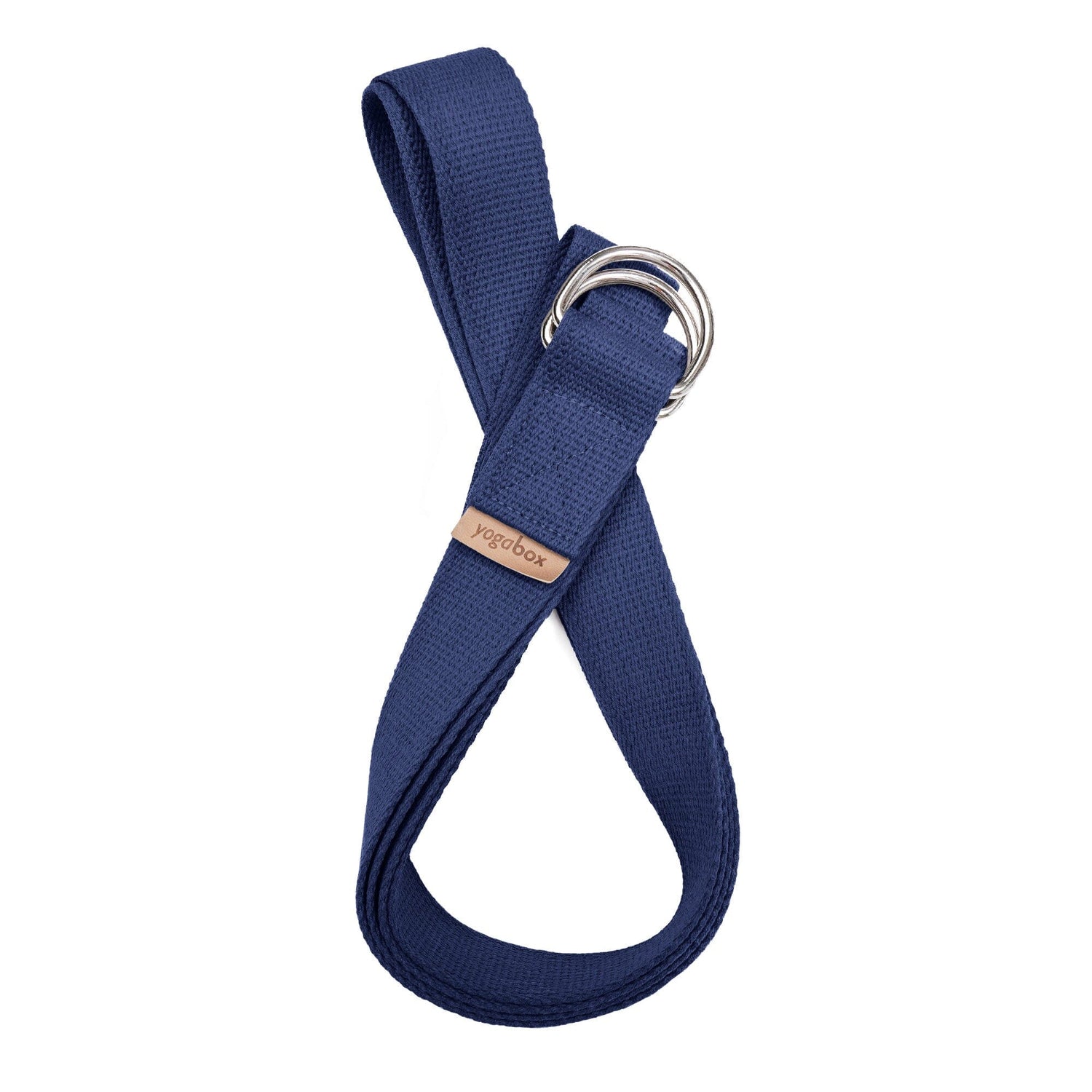Yogagurt mit Verschluss aus zwei D-Ringen - regional hergestellt jeansblau 2,5 m 