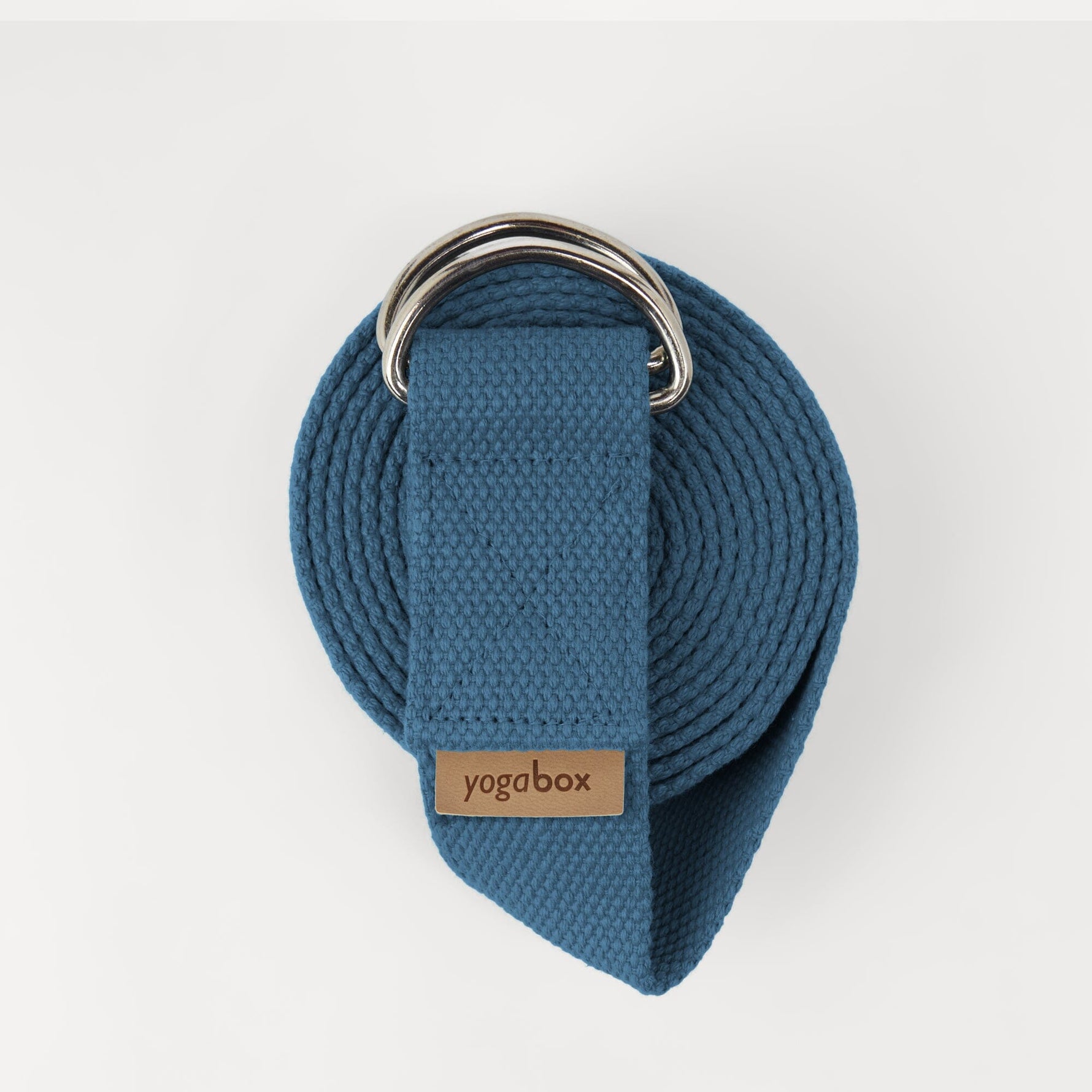 Yogagurt mit Verschluss aus zwei D-Ringen - regional hergestellt petrol 2,5 m 