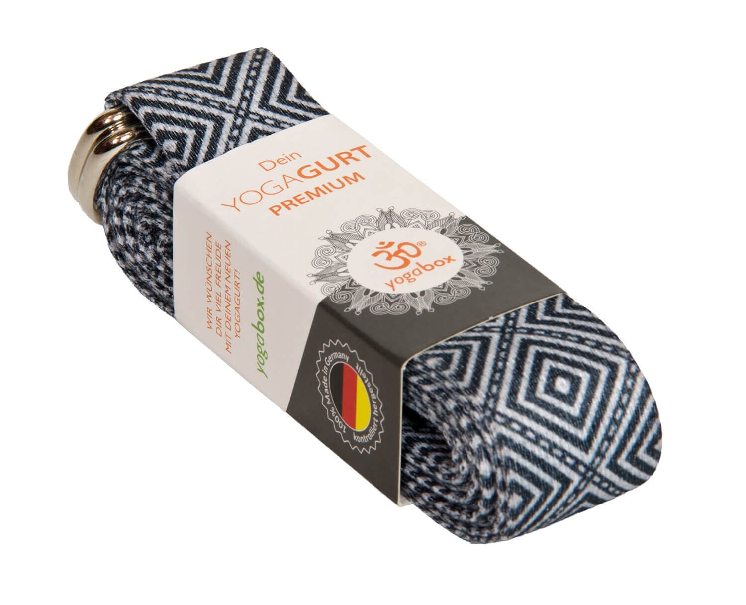 Yogagurt Premium mit ÖKO-Druck - regional hergestellt Black & White 2,5 m 
