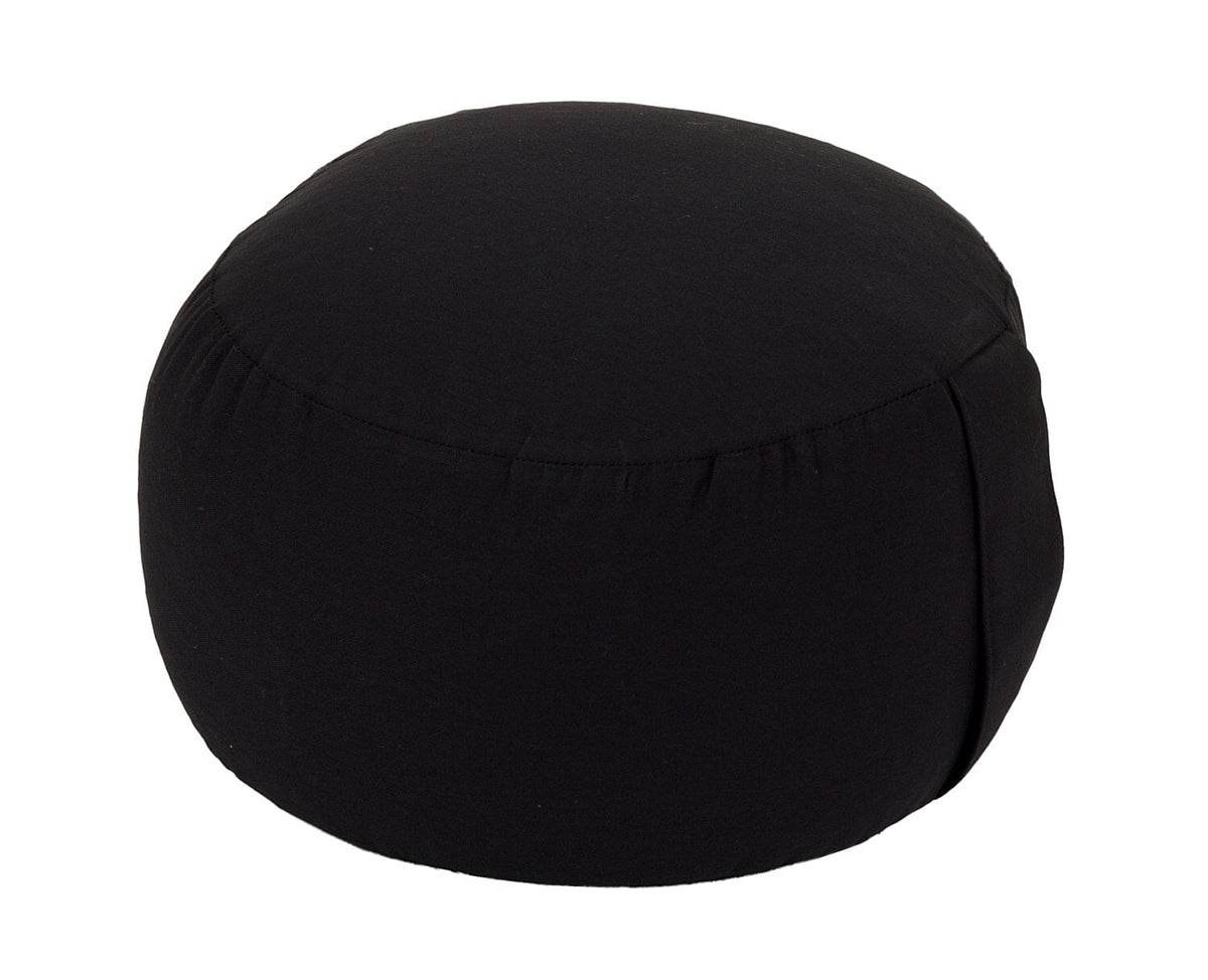 Yogakissen Glückssitz® Classic small D - regional hergestellt schwarz Buchweizenschalen 26 x 26 x 14 cm