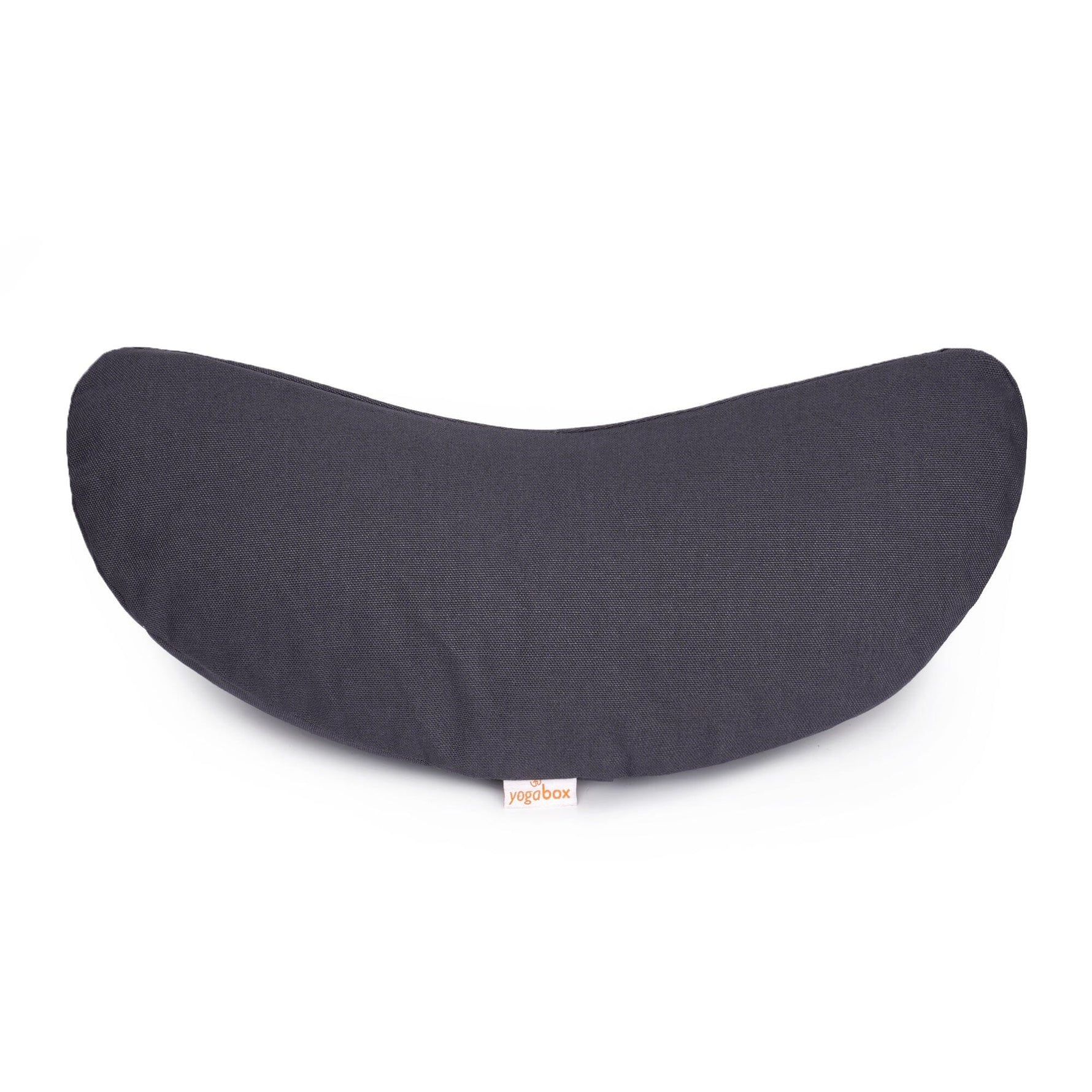 Yogakissen Halbmond BASIC grau Buchweizenschalen 40 x 17 x 12 cm
