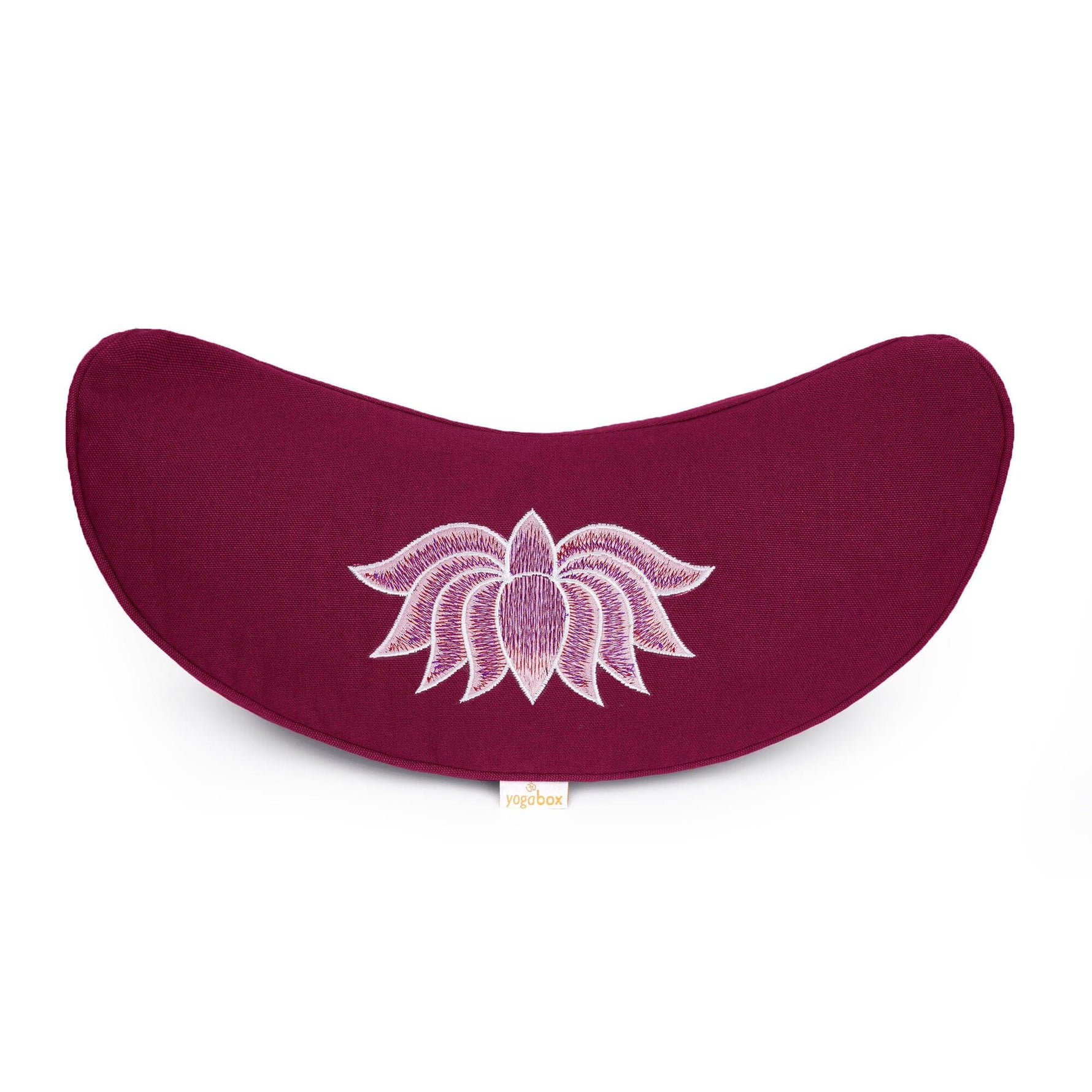 Yogakissen Halbmond BASIC Lotus Stick multicolor aubergine Buchweizenschalen 40 x 17 x 12 cm