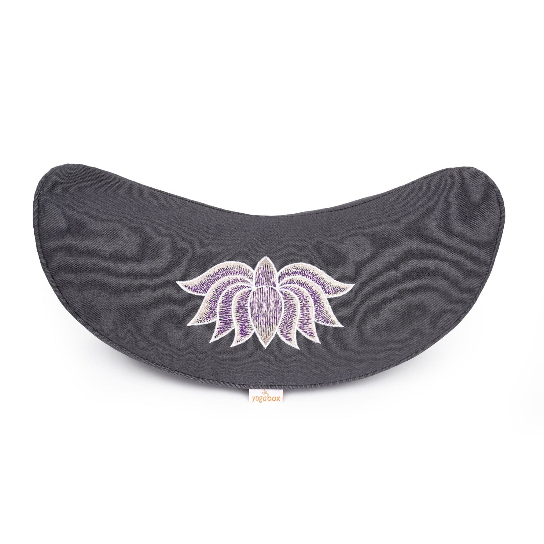 Yogakissen Halbmond BASIC Lotus Stick multicolor grau Buchweizenschalen 40 x 17 x 12 cm