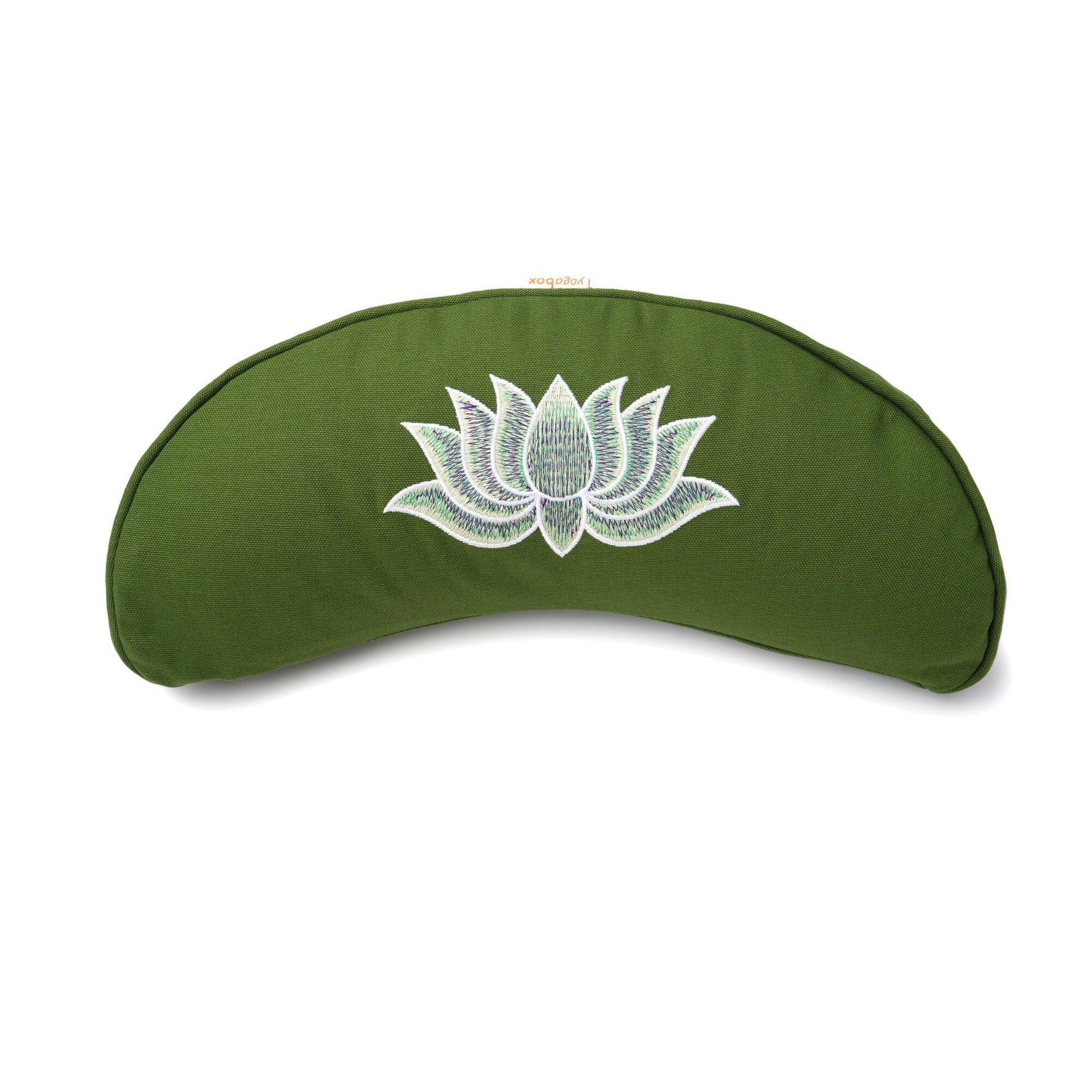 Yogakissen Halbmond BASIC Lotus Stick multicolor olivgrün Buchweizenschalen 40 x 17 x 12 cm