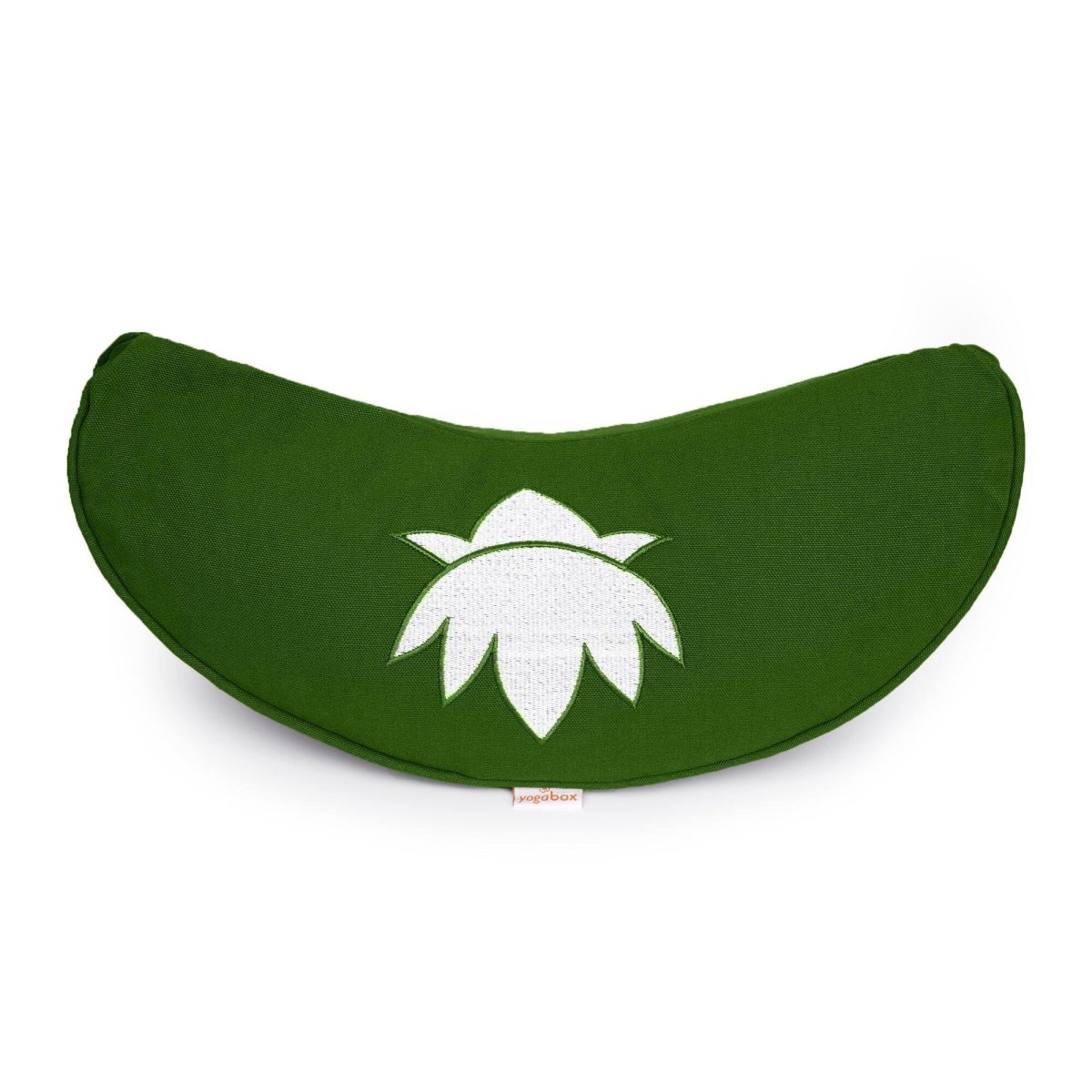 Yogakissen Halbmond BASIC Lotus Stick weiß - YOVANA GmbH • yogabox.de