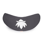 Yogakissen Halbmond BASIC Lotus Stick weiß grau Buchweizenschalen 40 x 17 x 12 cm