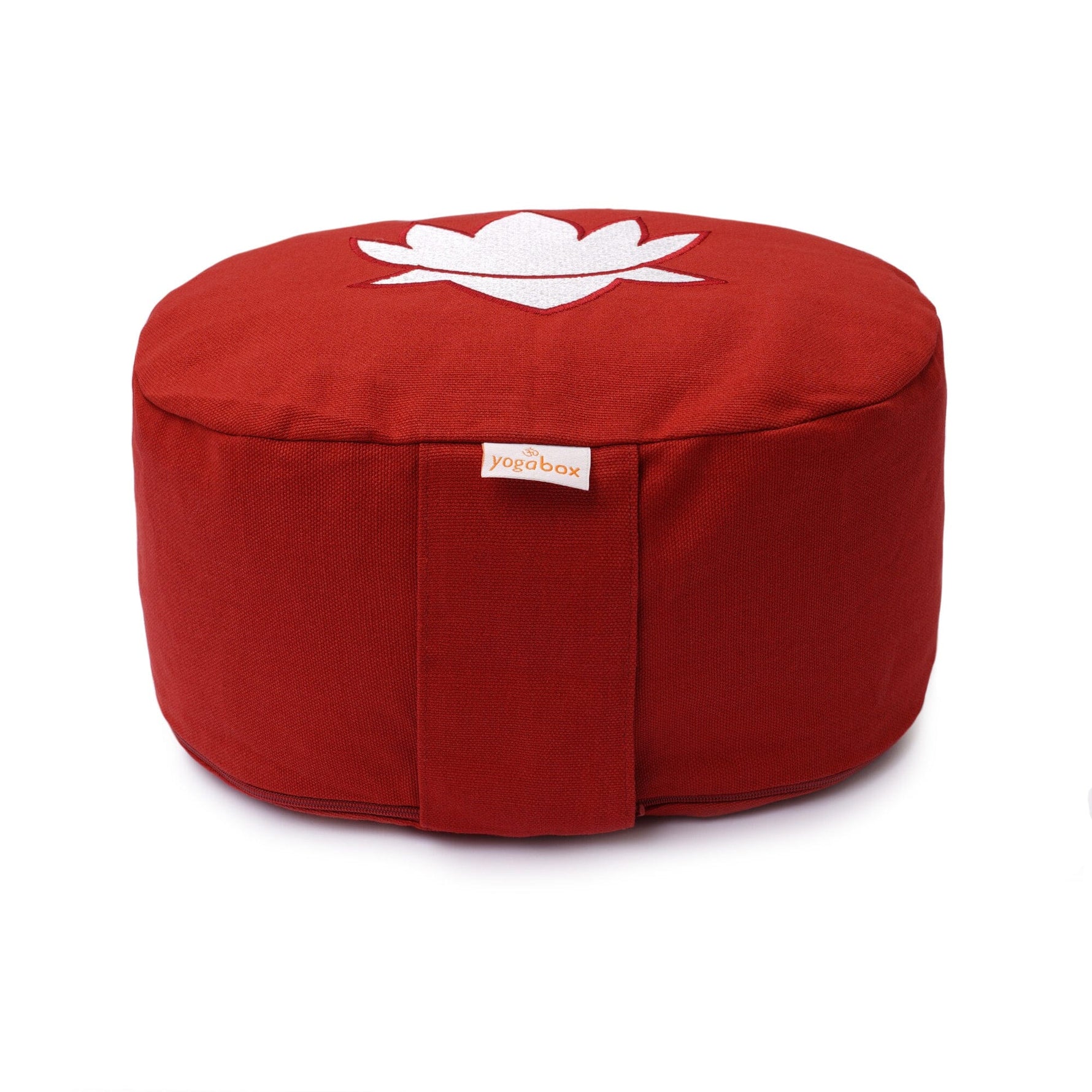 Yogakissen oval Lotus Stick BASIC bordeaux Buchweizenschalen 28 x 23 x 13 cm