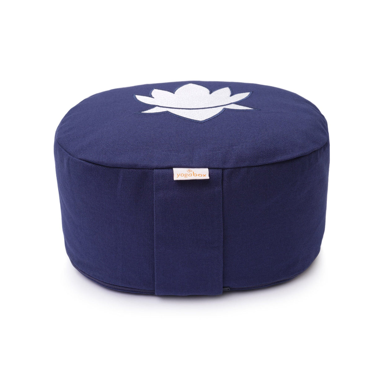 Yogakissen oval Lotus Stick BASIC dunkelblau Buchweizenschalen 28 x 23 x 13 cm