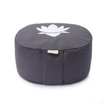 Yogakissen oval Lotus Stick BASIC grau Buchweizenschalen 28 x 23 x 13 cm