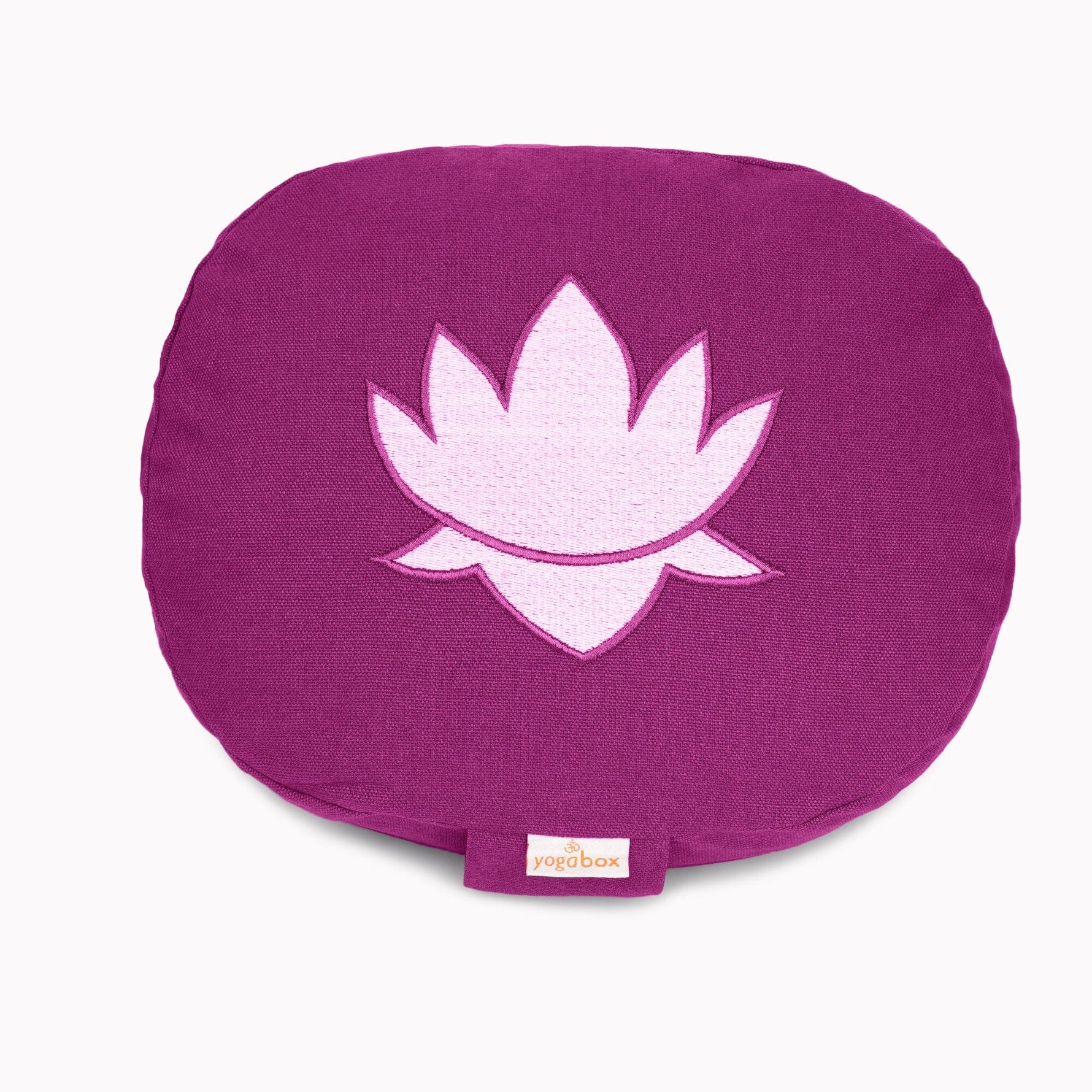 Yogakissen oval Lotus Stick BASIC magenta 28 x 23 x 13 cm Buchweizenschalen