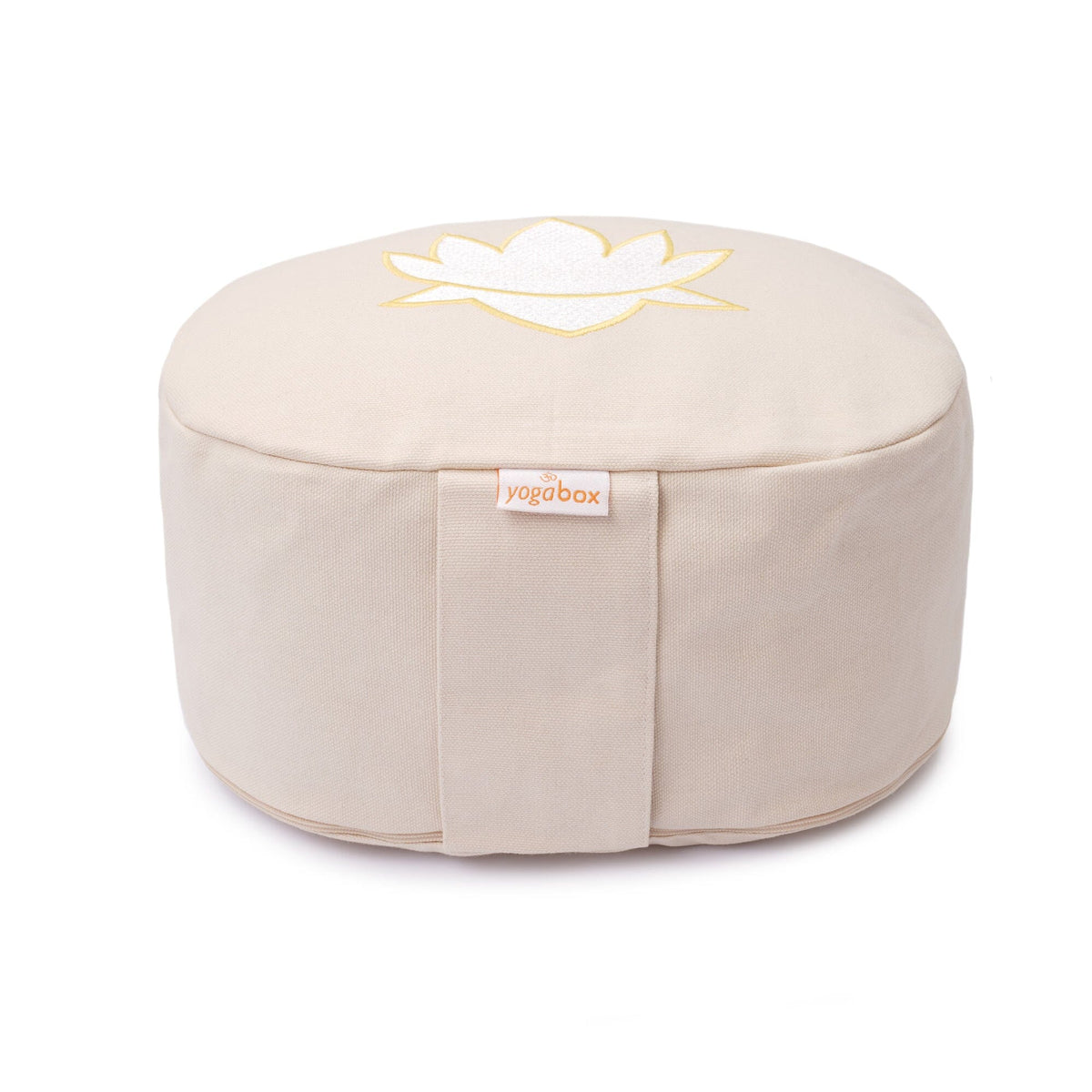 Yogakissen oval Lotus Stick BASIC natur Buchweizenschalen 28 x 23 x 13 cm