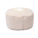 Yogakissen oval Lotus Stick BASIC natur Buchweizenschalen 28 x 23 x 13 cm